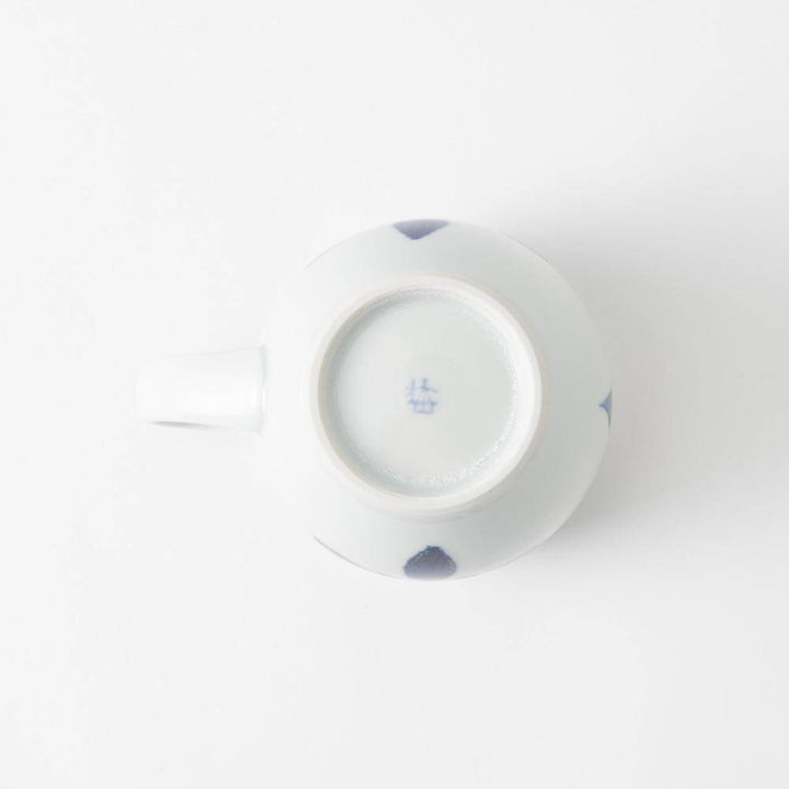 Red and Indigo Chrysanthemum Cup and Saucer