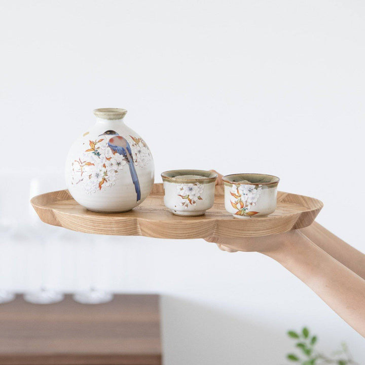 Sakura and Bird Sake Set