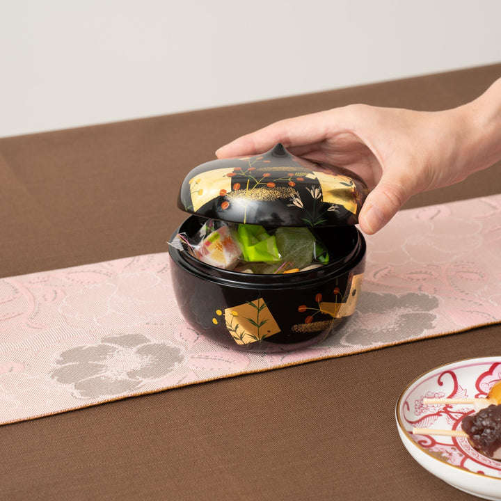 Black Autumn Flowers Candy Box