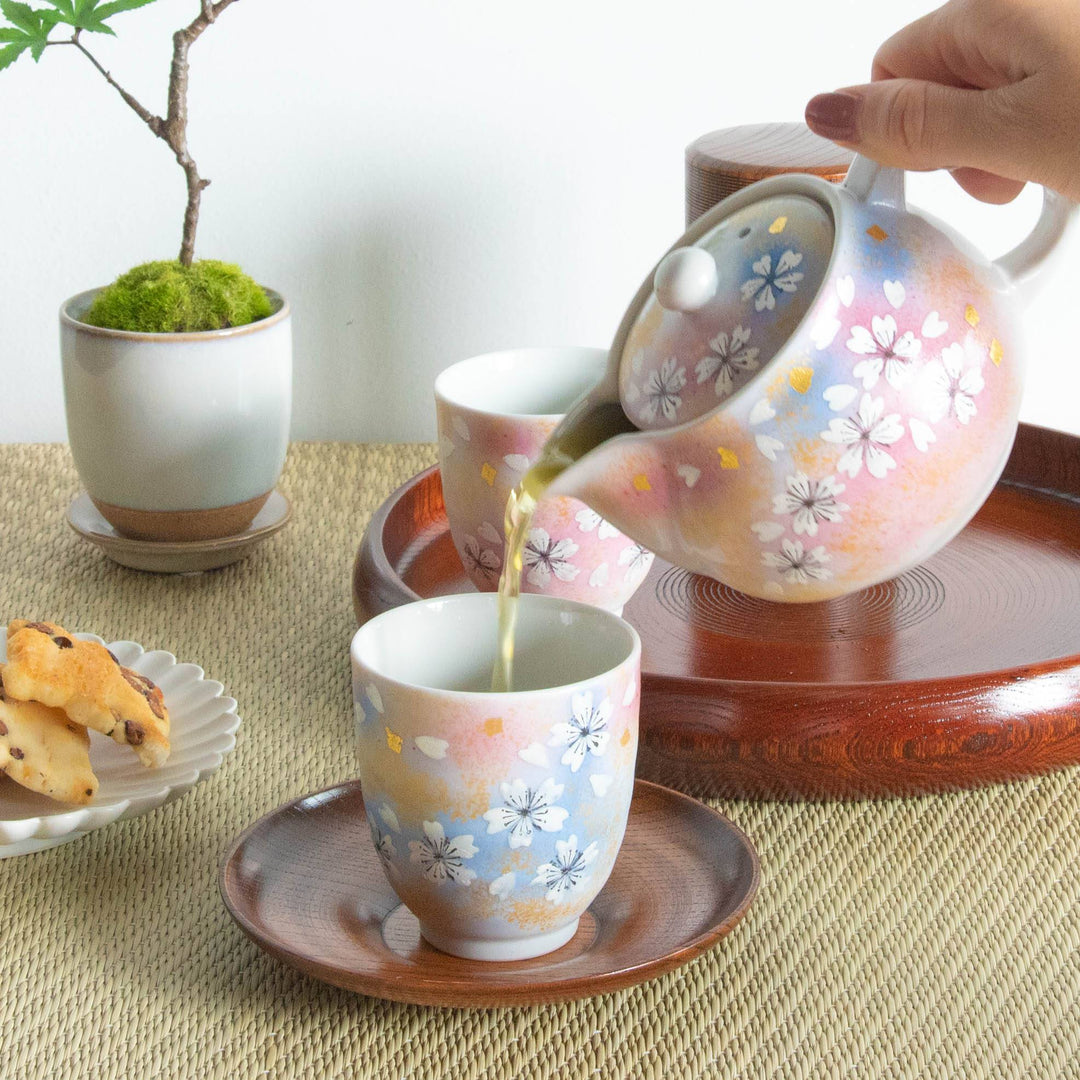 Flower Dance Japanese Tea Set