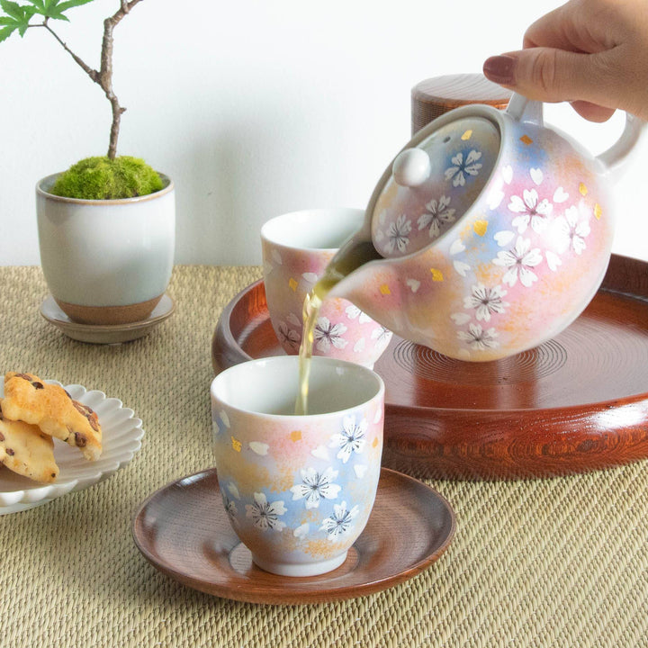 Flower Dance Japanese Tea Set