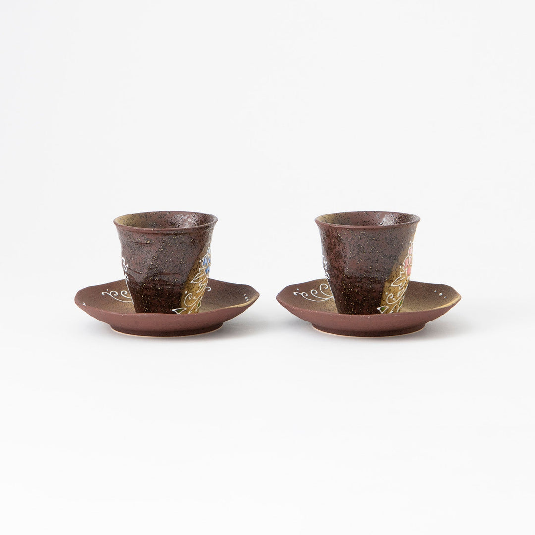 Flower Cup and Saucer Pair