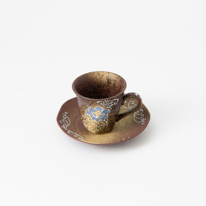 Flower Cup and Saucer Pair