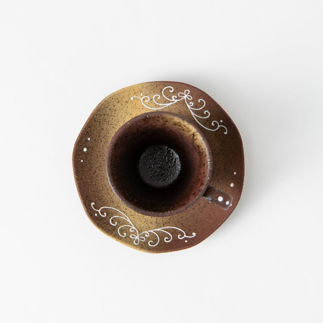 Flower Cup and Saucer Pair