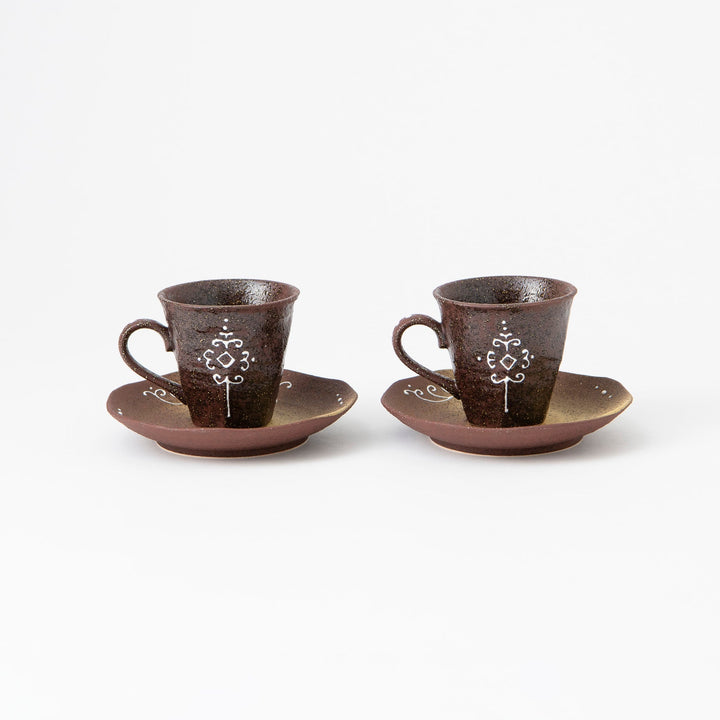 Flower Cup and Saucer Pair