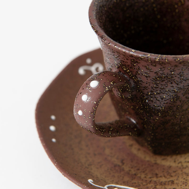 Flower Cup and Saucer Pair