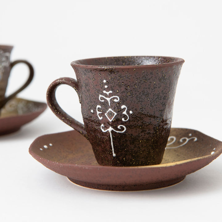 Flower Cup and Saucer Pair