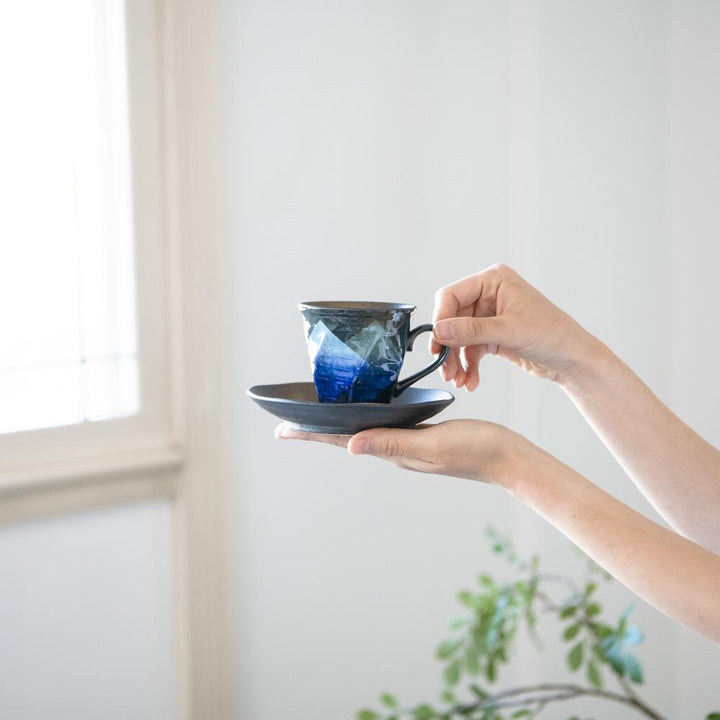 Ginsai Blue Cup and Saucer