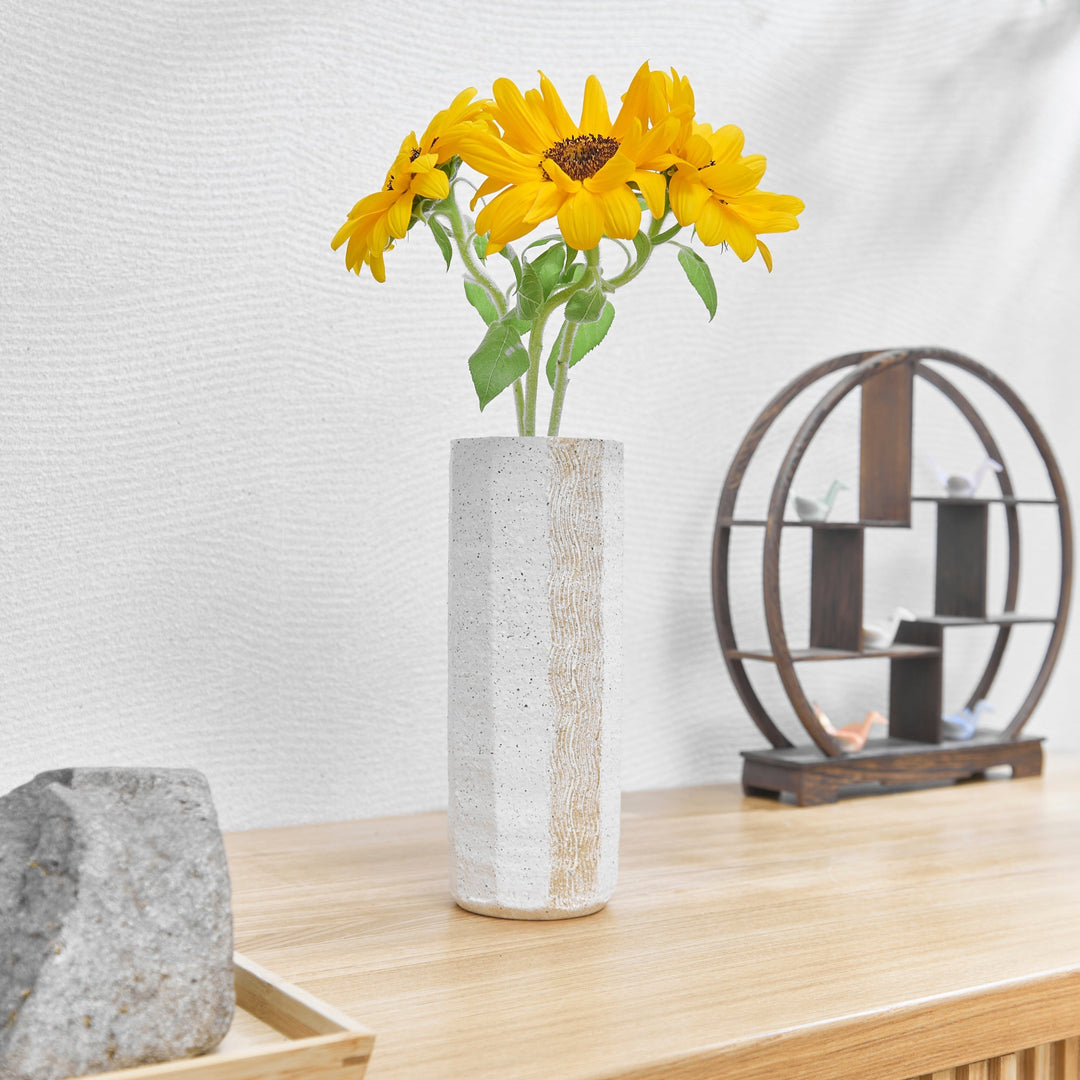 Gold Wave Pattern Flower Vase