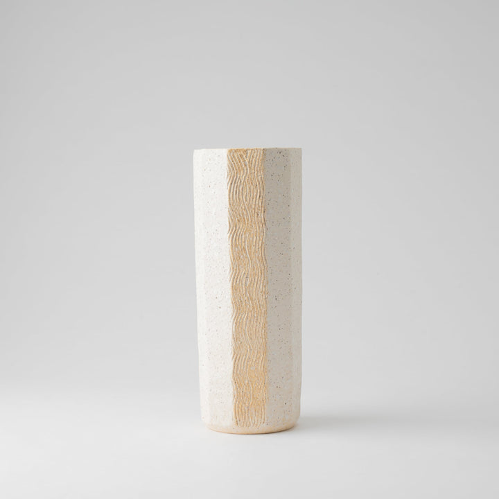 Gold Wave Pattern Flower Vase