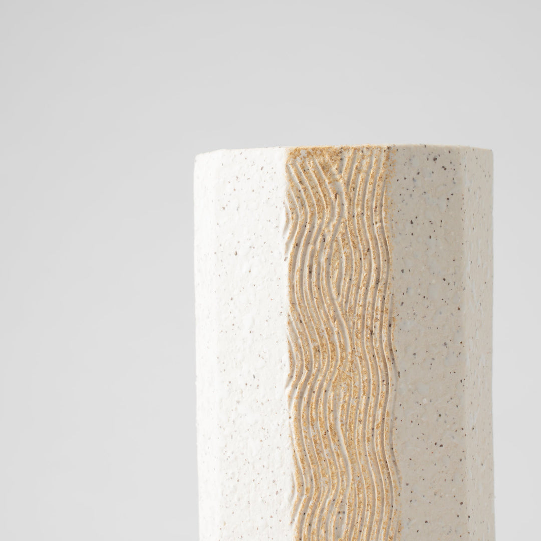 Gold Wave Pattern Flower Vase