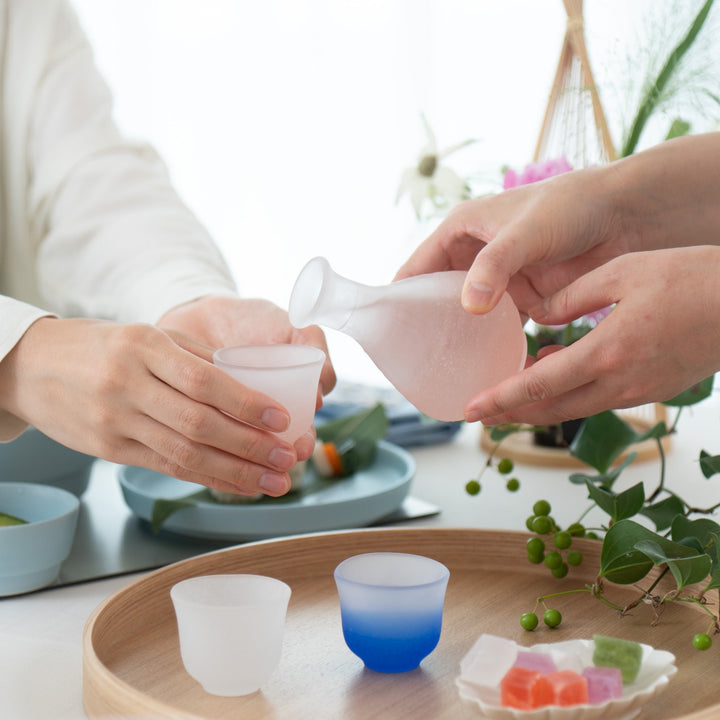 Pink Fubuki 3-Piece Sake Set