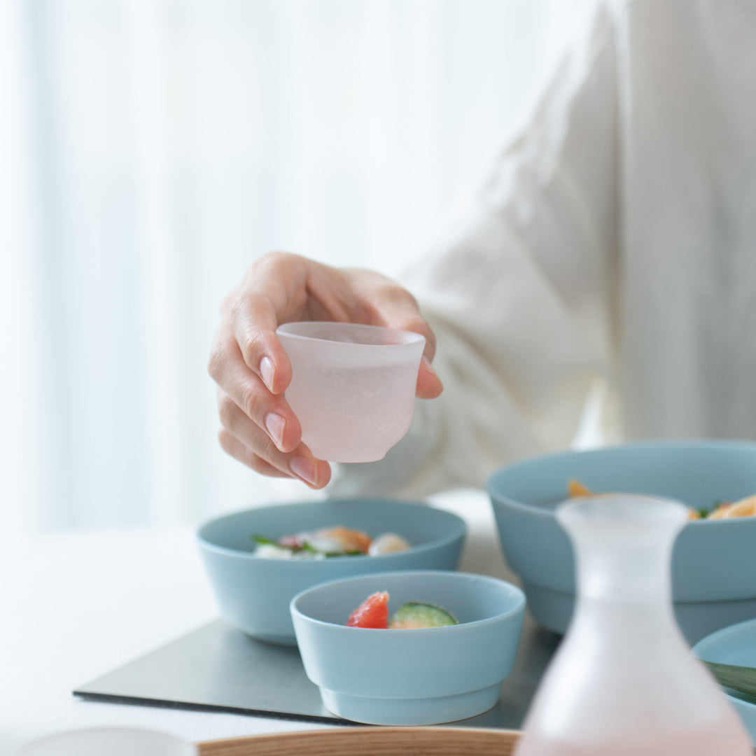Pink Fubuki 3-Piece Sake Set