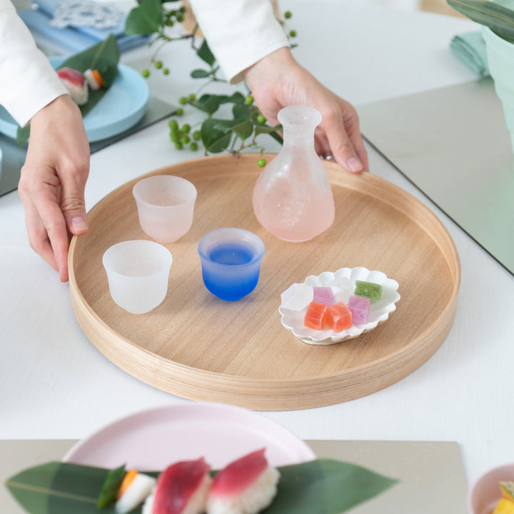 Pink Fubuki 3-Piece Sake Set