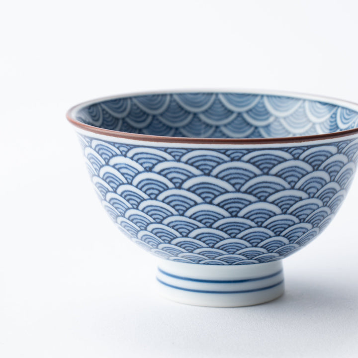 Seigaiha Blue Wave Japanese Tea Set 12.5 oz