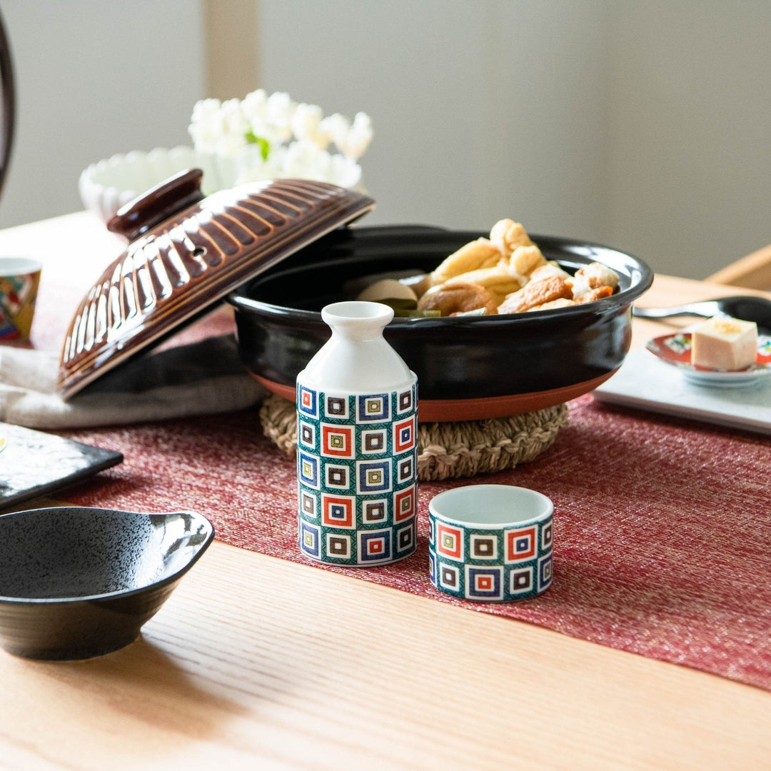 Color Tiles Sake Set
