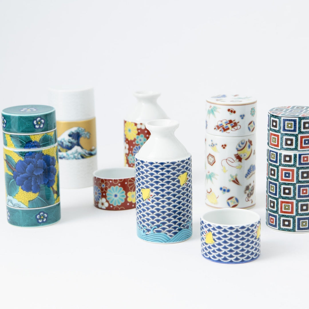 Color Tiles Sake Set