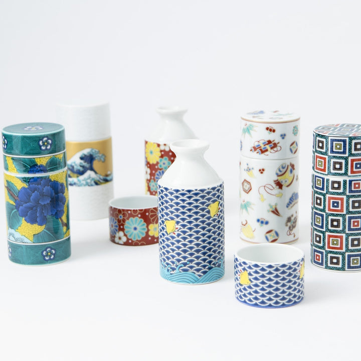 Color Tiles Sake Set