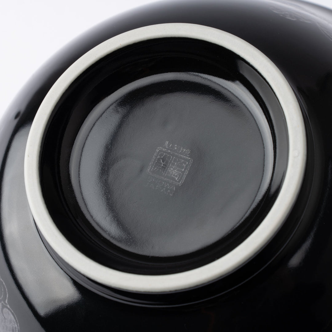 Silver Dragon Black Ramen Bowl 8.3 in