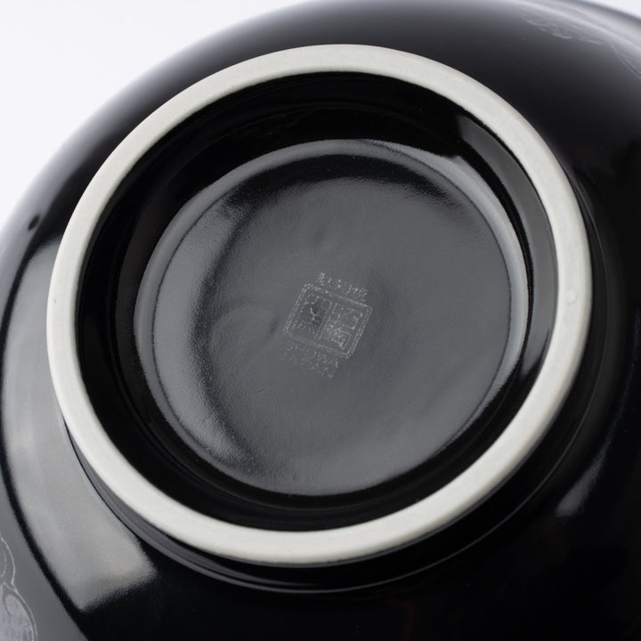 Silver Dragon Black Ramen Bowl 8.3 in