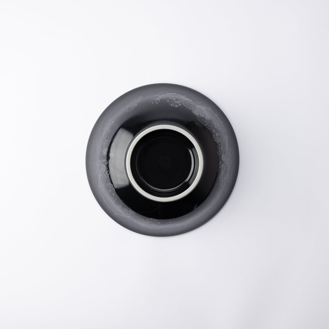 Silver Dragon Black Ramen Bowl 8.3 in