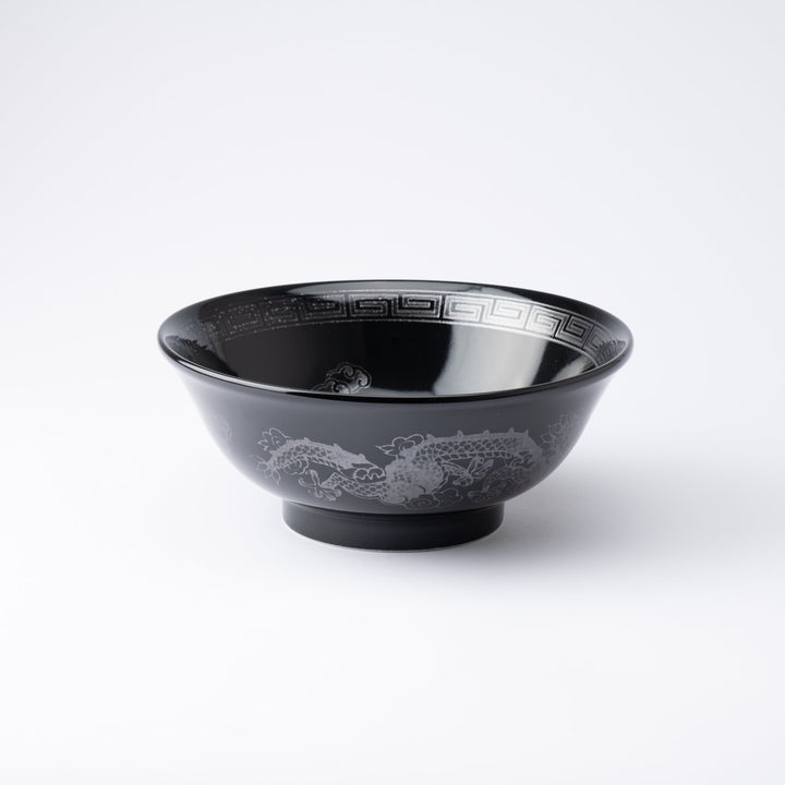 Silver Dragon Black Ramen Bowl 8.3 in