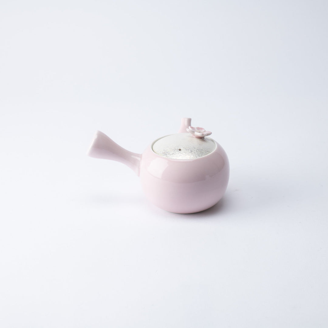 Lustrous Sakura Pink Japanese Teapot