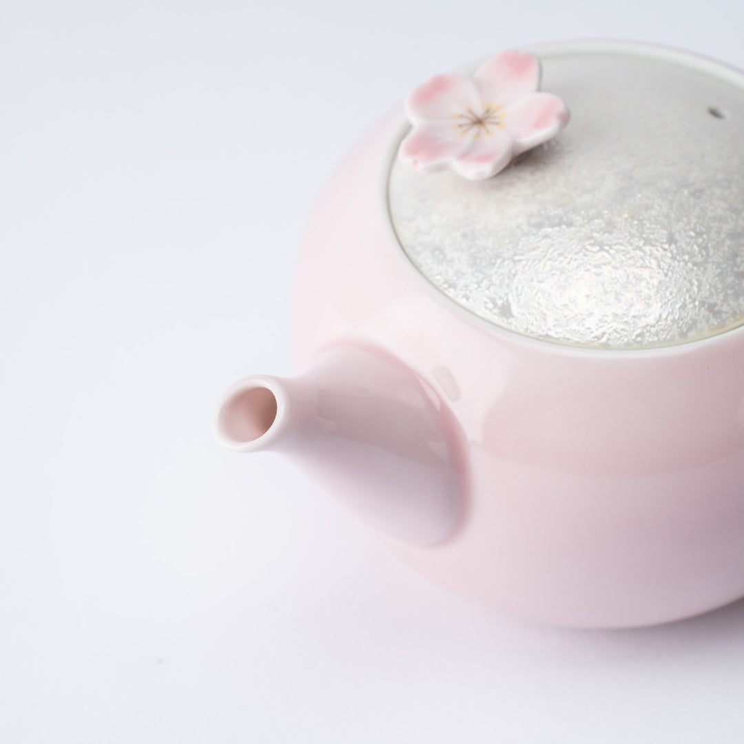 Lustrous Sakura Pink Japanese Teapot