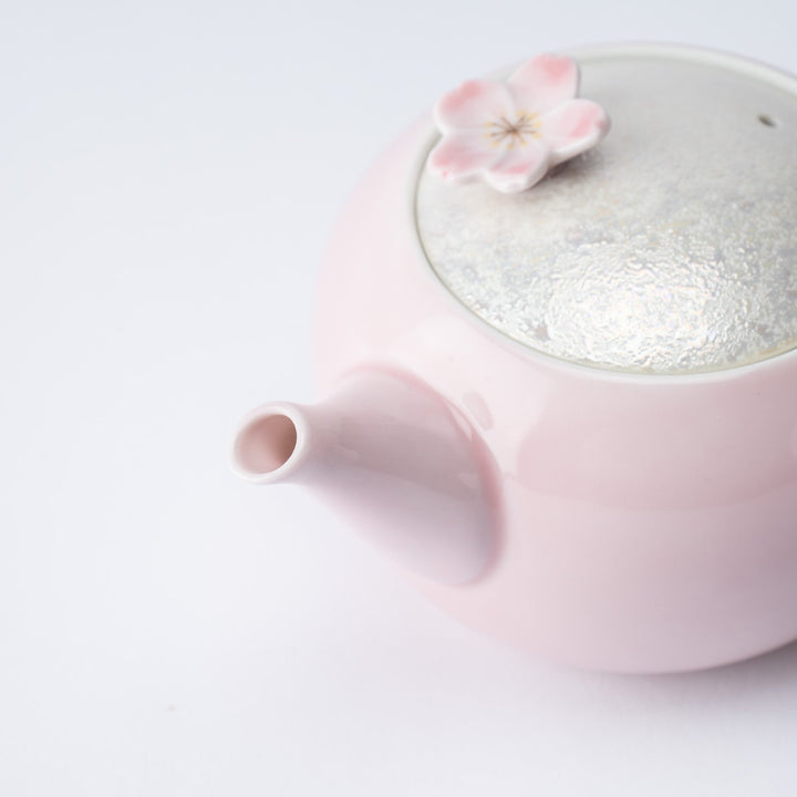 Lustrous Sakura Pink Japanese Teapot