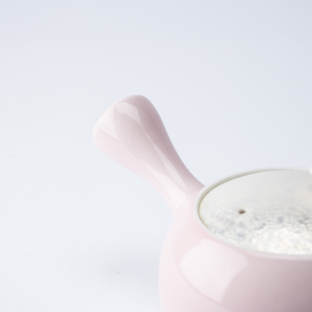 Lustrous Sakura Pink Japanese Teapot