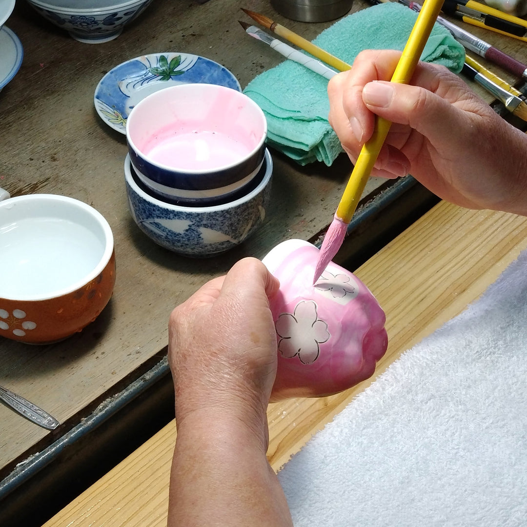 Lustrous Sakura Pink Japanese Teapot