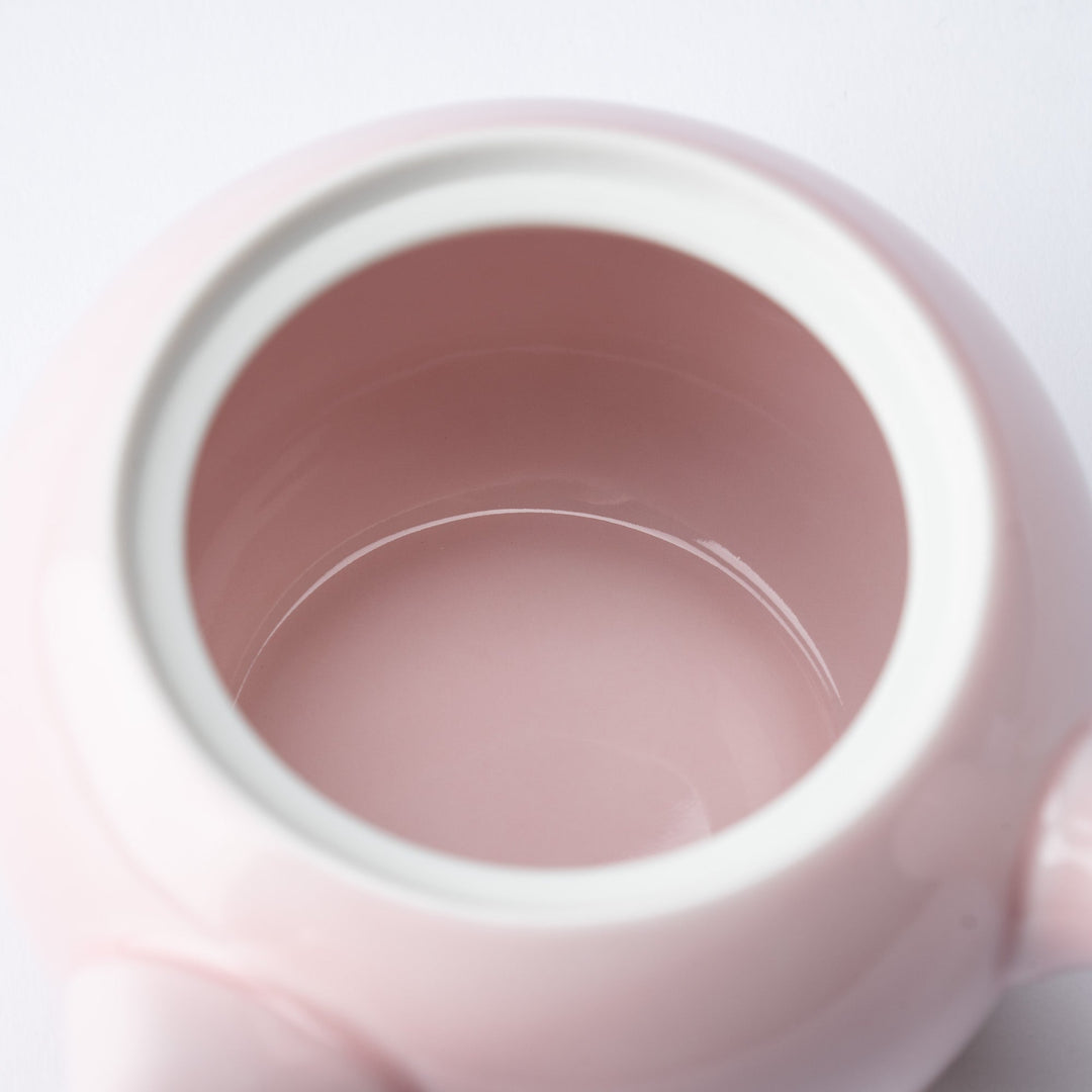 Lustrous Sakura Pink Japanese Teapot