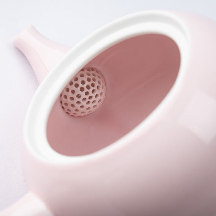 Lustrous Sakura Pink Japanese Teapot