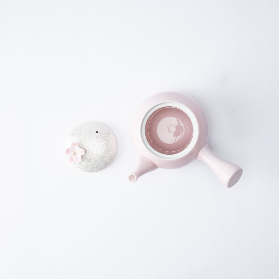 Lustrous Sakura Pink Japanese Teapot