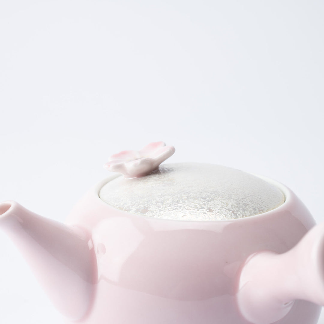 Lustrous Sakura Pink Japanese Teapot