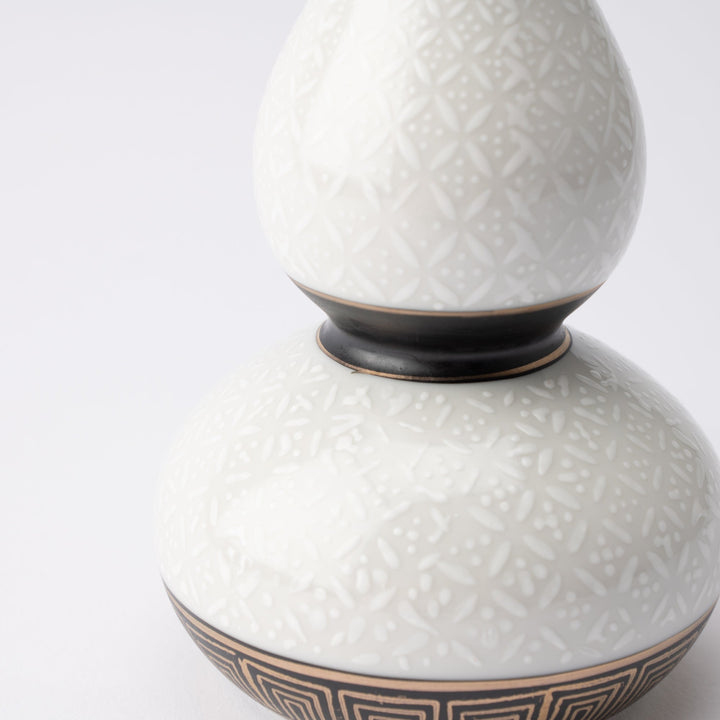 White Cloisonne Sake Set