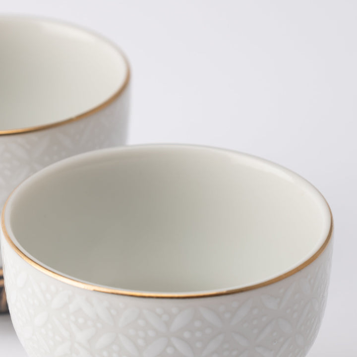 White Cloisonne Sake Set